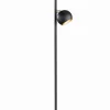Wohnzimmerlampen|Metall Lampen*Trio Reality Kleine Stehlampe Metall G9 155 cm hoch in Schwarz Gold