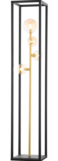 Bürolampen|Kugellampen*Jupiter Kleine Stehlampe Metall Glas 150 cm G9 4-flammig Modern