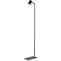 Nowodvorski Kleine Stehlampe Schwarz Gold 124cm Modern flexibel< Moderne Lampen|Wohnzimmerlampen