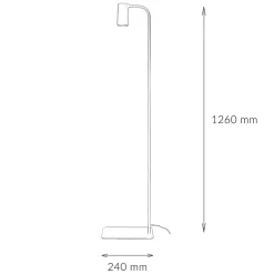 Moderne Lampen|Wohnzimmerlampen*Nowodvorski Kleine Stehlampe Weiß 124cm Modern flexibel GU10 Metall