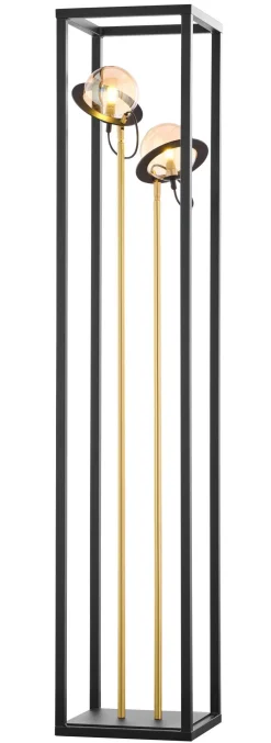 Jupiter Kleine Stehleuchte Metall Glas 150 cm G9 2-flammig Modern< Bürolampen|Kugellampen