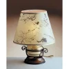Tischlampen|Schlafzimmer Lampen*Laura Suardi Kleine Tischlampe Creme Messing rund 34cm Maritim