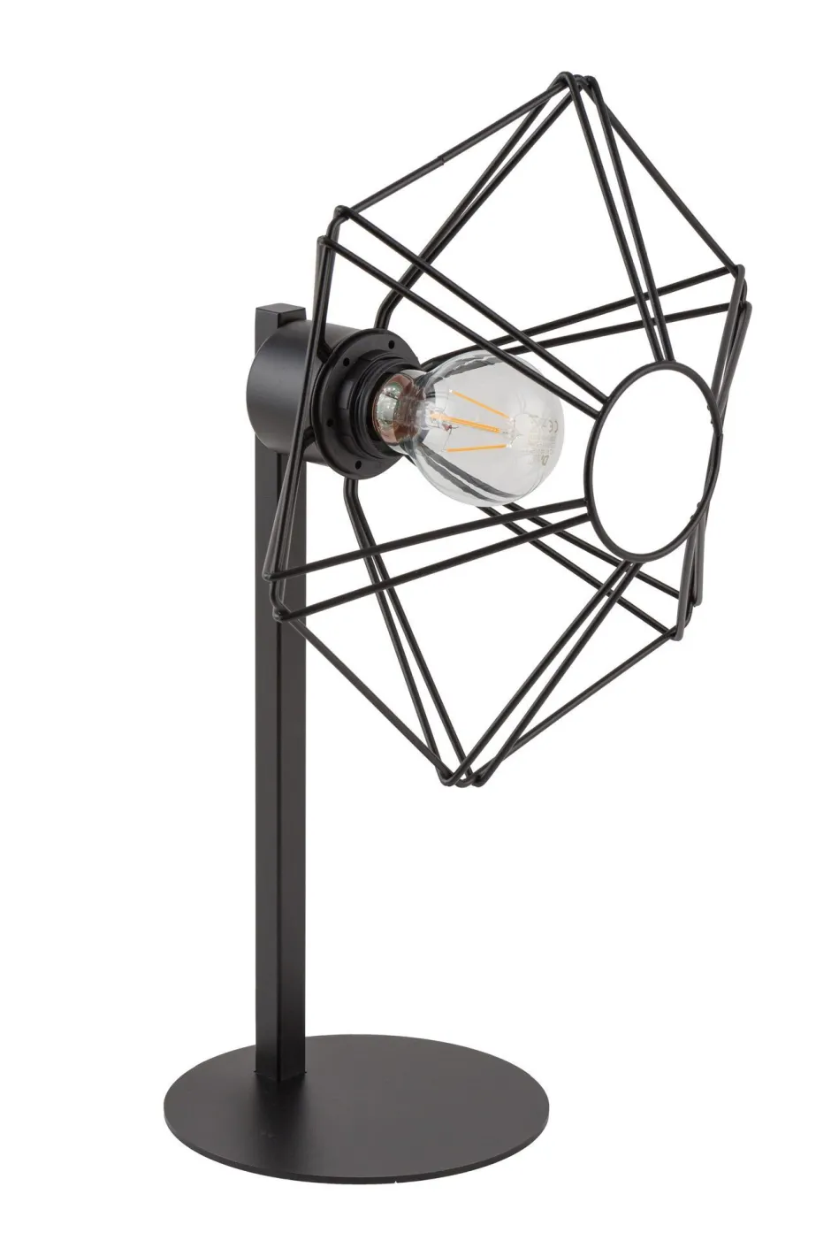 Sigma Kleine Tischlampe Schwarz Draht Metall Lesen H:44 cm< Tischlampen|Vintage Lampen