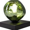 Tischlampen|Glaslampen*Eco-Light Kleine Tischleuchte E14 Schwarz Grün 17,5 cm dekorativ