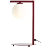 ALDEX Kleine Tischleuchte Rot Weiß Glas Kugel 49 cm gemütlich< Glaslampen|Metall Lampen