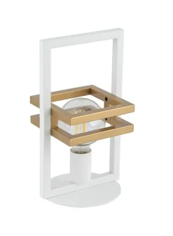 Sigma Kleine Tischleuchte Weiß Metall Lesen E27 32 cm niedrig< Moderne Lampen|Designerlampen