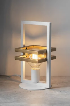 Sigma Kleine Tischleuchte Weiß Metall Lesen E27 32 cm niedrig< Moderne Lampen|Designerlampen