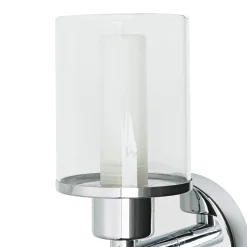 Wandleuchten|Flurlampen*Nowodvorski Kleine Wandlampe mit Schalter Glasschirm IP44 H:17cm