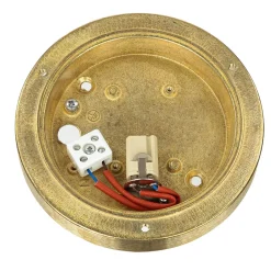 Außenwandleuchten|Rustikale Lampen*Lido Kleine Wandleuchte AGIA Messing Maritim Ø14cm IP64