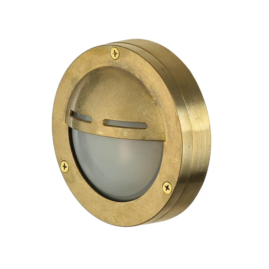 Lido Kleine Wandleuchte AGIA Messing Maritim IP64 Haus< Außenwandleuchten|Rustikale Lampen