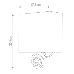 Elstead Kleine Wandleuchte Stoff H: 25,4 cm Creme Weiß< Wandleuchten|Flurlampen