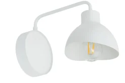 Sigma Kleine Wandleuchte Weiß Metall dekorativ E27 B:14,5 cm< Wandleuchten|Küchenlampen