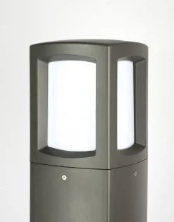 Metall Lampen|Wegeleuchten*SU-MA Kleine Wegeleuchte Dunkelgrau Aluminium E27 IP65 100 cm