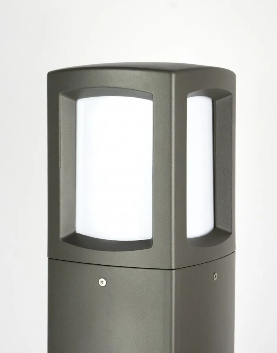 Metall Lampen|Wegeleuchten*SU-MA Kleine Wegeleuchte Dunkelgrau Aluminium E27 IP65 100 cm