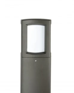 Metall Lampen|Wegeleuchten*SU-MA Kleine Wegeleuchte Dunkelgrau Aluminium E27 IP65 100 cm