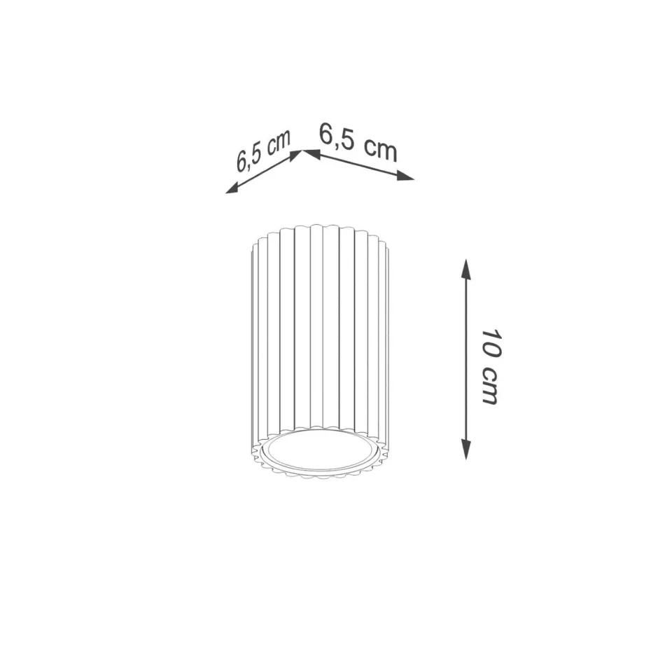Flurlampen|Wohnzimmerlampen*Sollux Kleiner Aufbauspot GU10 Ø 6,5 cm H: 10 cm Aufputz Grün Modern