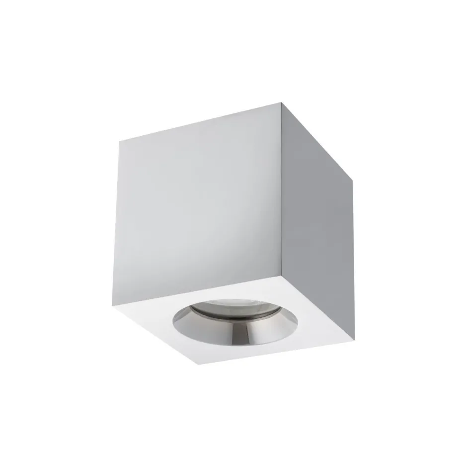 Spots|Badezimmer Lampe*Nowodvorski Kleiner Deckenspot Aluminium Glas IP44 B:8,5 cm Chrom