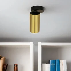 Nowodvorski Kleiner Deckenstrahler Messing H:13cm GU10 elegant< Spots|Wandleuchten