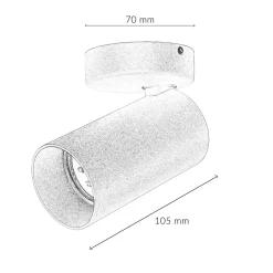 Metall Lampen|Küchenlampen*Nowodvorski Kleiner Deckenstrahler Schwarz Gold H:13cm Ø7cm elegant