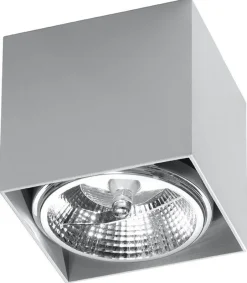 Spots|Küchenlampen*Sollux Kompakter Spot GELLIA Grau B:12cm eckig GU10
