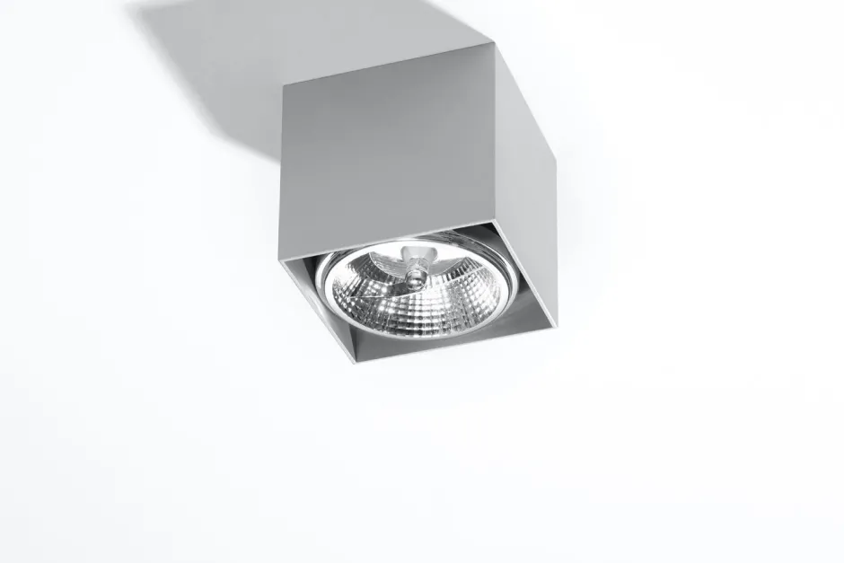 Spots|Küchenlampen*Sollux Kompakter Spot GELLIA Grau B:12cm eckig GU10