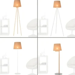 Duolla Konischer Lampenschirm WILLOW Stoff Stehlampe E27< Lampenschirme