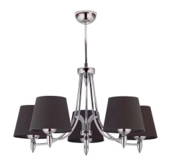 Jupiter Kronleuchter ALAION Ø70cm Graphit Chrom Esstisch< Deckenleuchten|Flurlampen