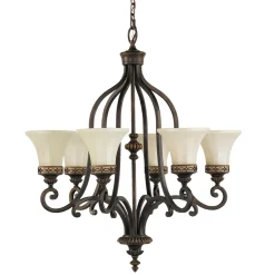 Rustikale Lampen|Designerlampen*Elstead Kronleuchter ANABELL 1 6-flmg Lampe Landhaus