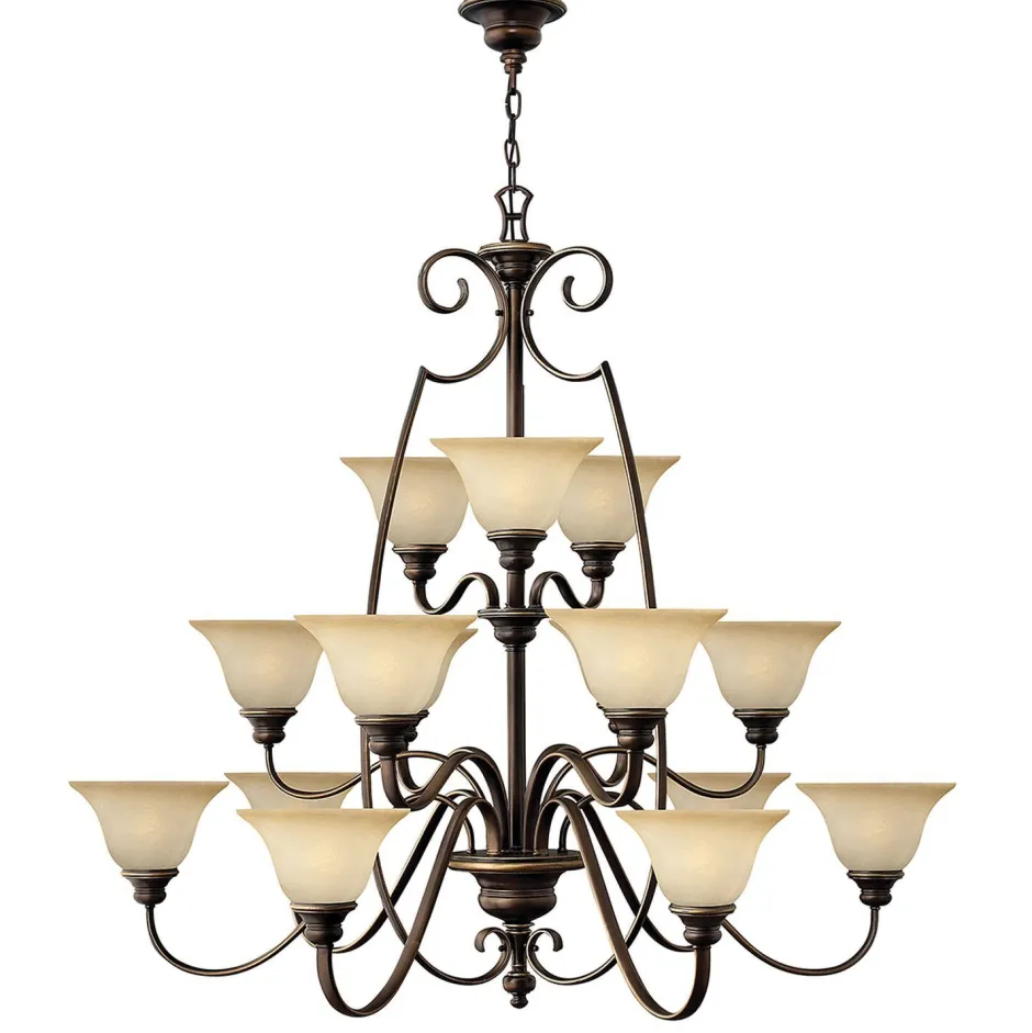 Rustikale Lampen|Designerlampen*Elstead Kronleuchter ANABELL Ø1,2m rustikales Design groß