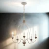 Elstead Kronleuchter CANDELA 8 Shabby 5xE14 kürzbar Lampe< Holzlampen|Designerlampen