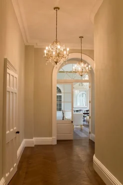 Hängelampen|Designerlampen*Elstead Kronleuchter CANDELA 7 Silber 4-flmg kürzbar Lampe