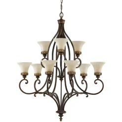 Elstead Kronleuchter Ø95cm Landhaus Lampe 9-flmg ANABELL 1< Hängelampen|Wohnzimmerlampen