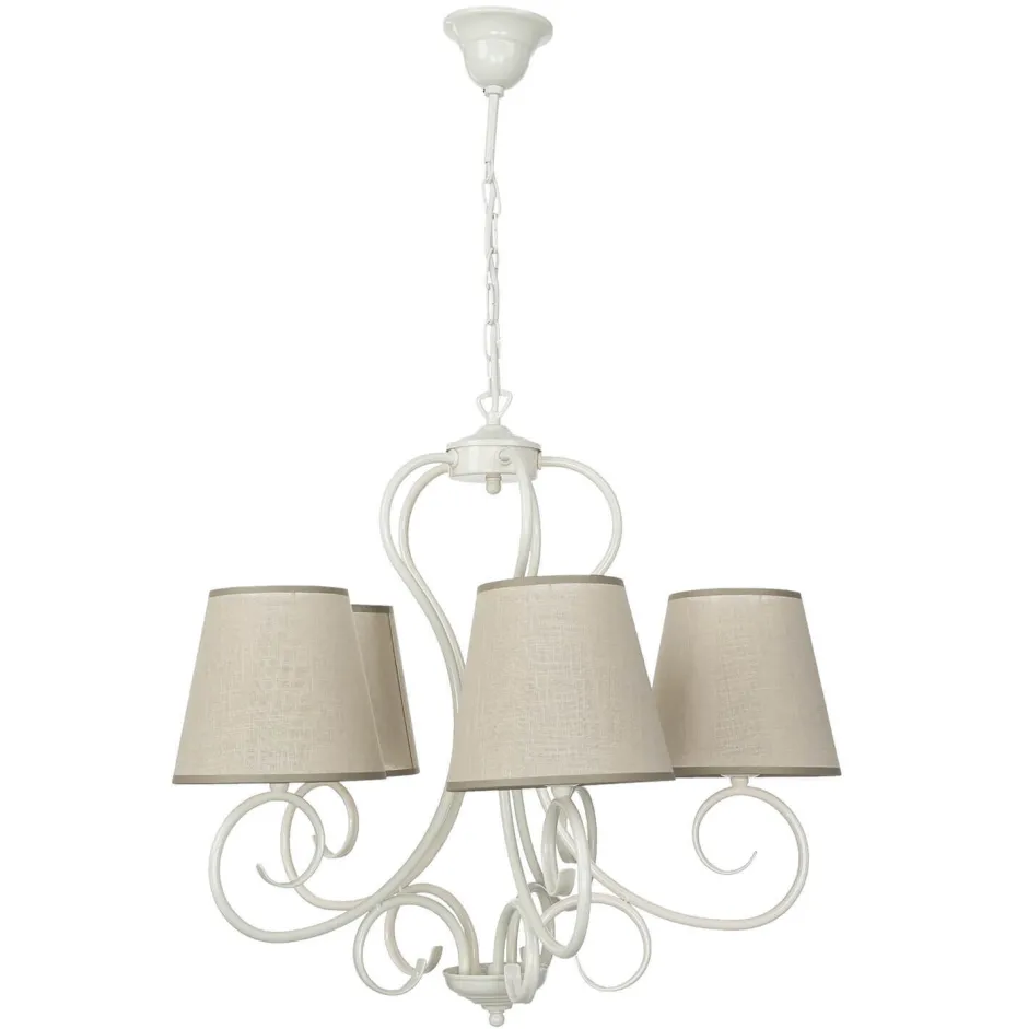 Hängelampen|Esszimmer Lampen*Lamkur Kronleuchter 5-flmg Landhaus Esstisch gemütlich