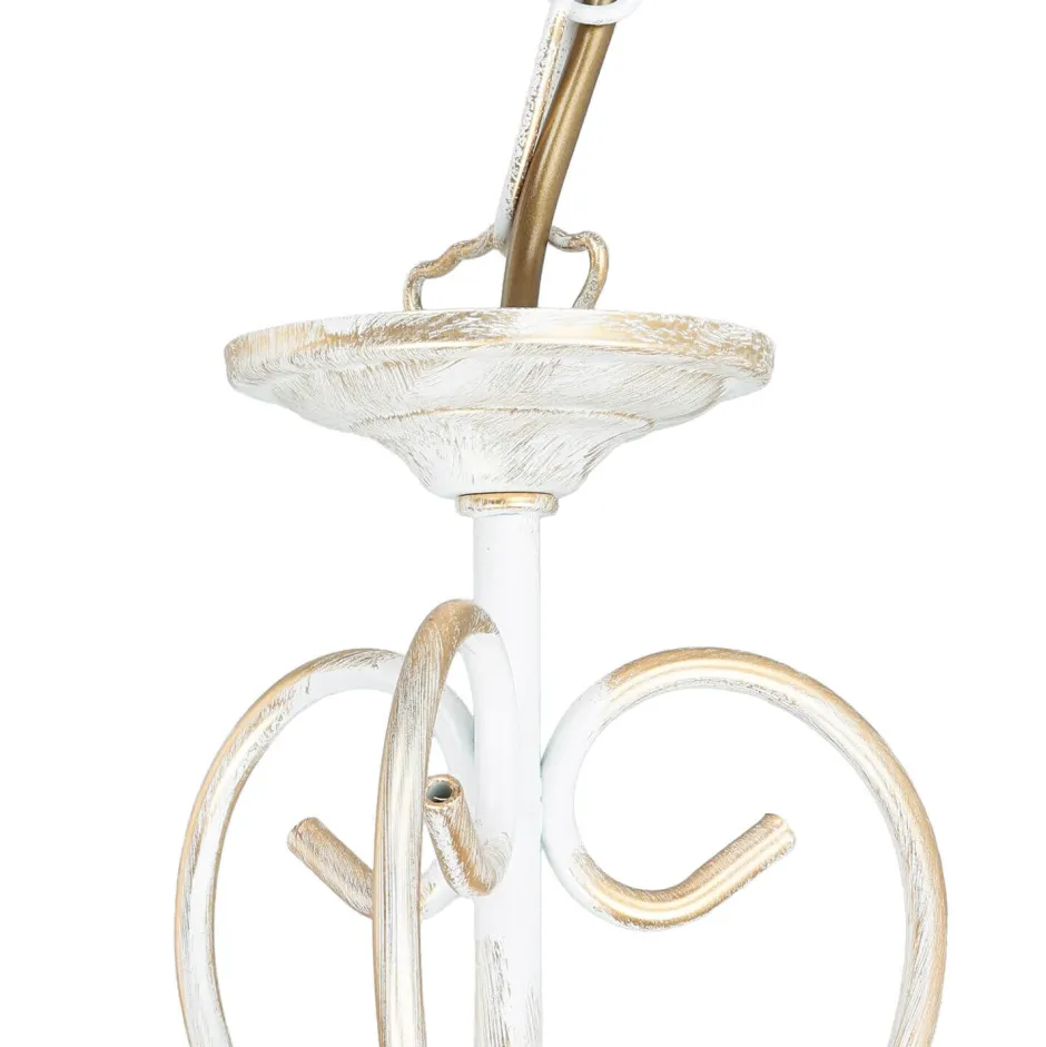 Hängelampen|Esszimmer Lampen*Jupiter Kronleuchter GANARA in Shabby Gold Barock Motiv