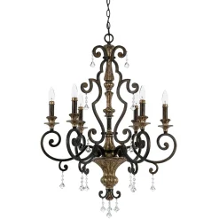 Elstead Kronleuchter GOTICA 4 Bronze 6xE14 Rustikal Lampe< Hängelampen|Rustikale Lampen