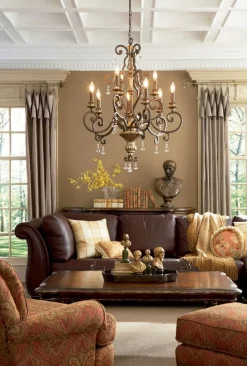 Elstead Kronleuchter GOTICA 4 Bronze 6xE14 Rustikal Lampe< Hängelampen|Rustikale Lampen