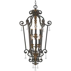 Rustikale Lampen|Designerlampen*Elstead Kronleuchter GOTICA 4 Bronze 6-flmg Rustikal Lampe