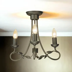 Elstead Kronleuchter GOTICA 6 Gold Schwarz kürzbar Lampe< Rustikale Lampen|Designerlampen