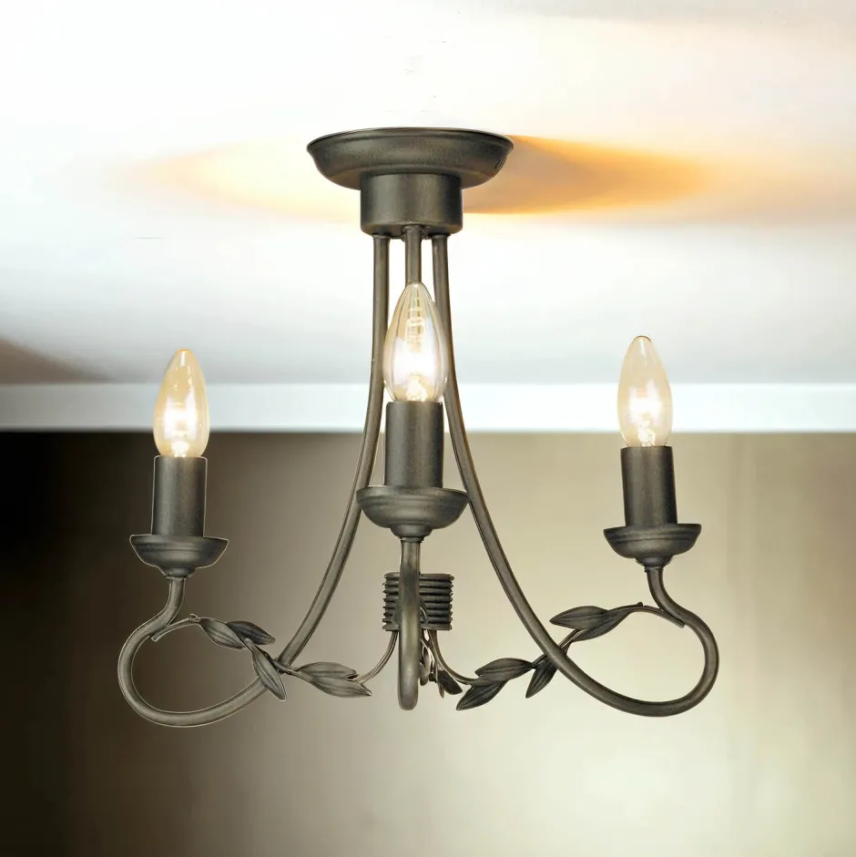 Elstead Kronleuchter GOTICA 6 Gold Schwarz kürzbar Lampe< Rustikale Lampen|Designerlampen