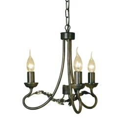 Elstead Kronleuchter GOTICA 6 Gold Schwarz kürzbar Lampe< Rustikale Lampen|Designerlampen