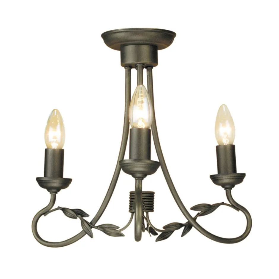 Elstead Kronleuchter GOTICA 6 Gold Schwarz kürzbar Lampe< Rustikale Lampen|Designerlampen