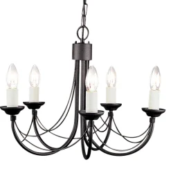 Elstead Kronleuchter GOTICA 1 Schwarz Rustikal Esstisch< Rustikale Lampen|Designerlampen