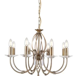 Elstead Kronleuchter Hängend in Messing antik Wohnzimmer< Hängelampen|Designerlampen