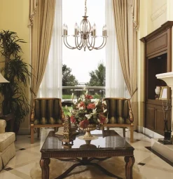 Elstead Kronleuchter Hängend in Messing antik Wohnzimmer< Hängelampen|Designerlampen