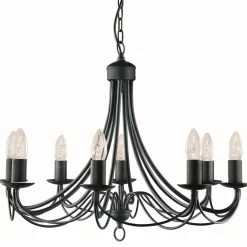 Kronleuchter|Wohnzimmerlampen*Searchlight Kronleuchter in matt Schwarz 8-flmg.