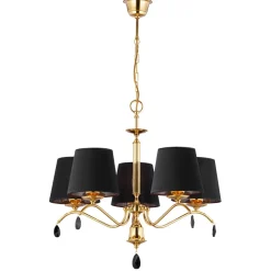 Hängelampen|Kronleuchter*Jupiter Kronleuchter in Messing Schwarz E27 dekorativ