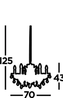Searchlight Kronleuchter Kristall Ø 70 cm Messing Antik 6-flammig E14< Wohnzimmerlampen|Esszimmer Lampen