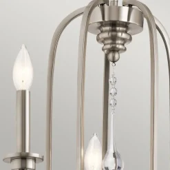 Esszimmer Lampen|Schlafzimmer Lampen*Elstead Kronleuchter Kristall Metall 61 cm breit 5x E14 Klassisch