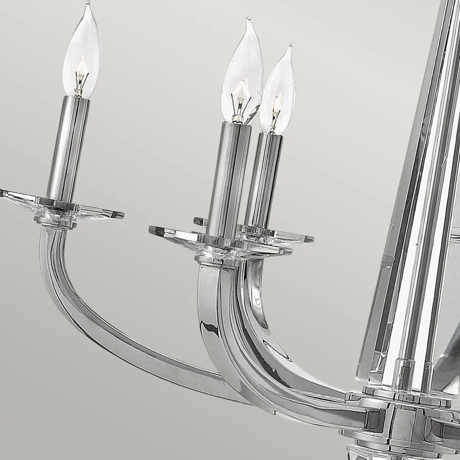 Wohnzimmerlampen|Esszimmer Lampen*Elstead Kronleuchter Kristall Metall 71,1 cm breit E14 Modern