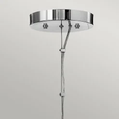 Wohnzimmerlampen|Esszimmer Lampen*Elstead Kronleuchter LED G9 rund D: 71,3 cm Metall Glas in Chrom Weiß